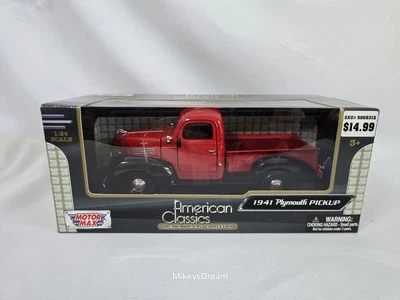 Motor Max - American Classics - Diecast 1:24 - Camioneta pickup Plymouth 1941 - ¡NUEVA! Foto 1 de 4