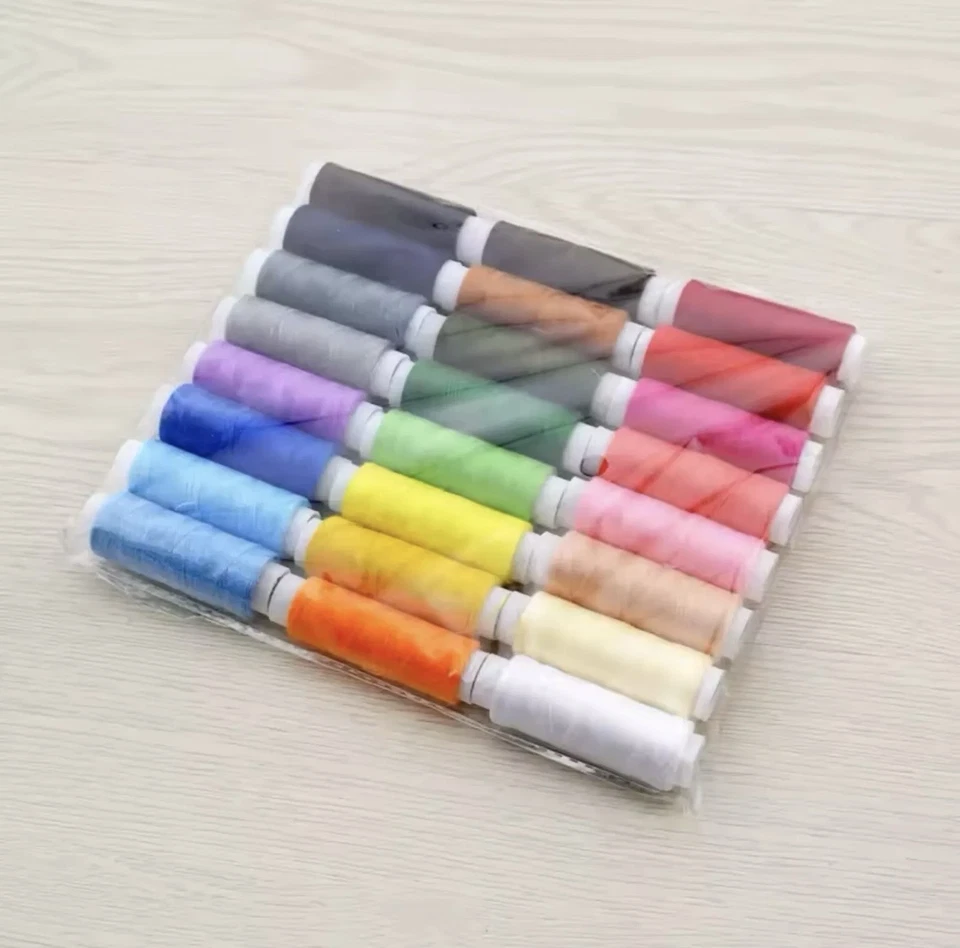 ACCESSOTECH 24 Colour Spools Finest Quality Sewing All Purpose 100% Pure Cotton Thread Reel