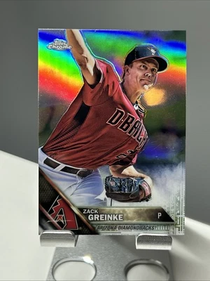 Zack Greinke 2016 Topps Chrome Refractor Baseball #38 Arizona Diamondbacks m928 - Image 1 of 2