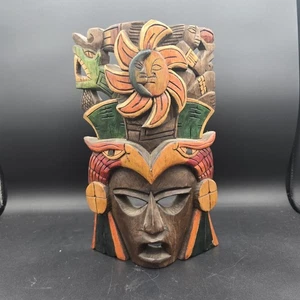 Vintage Stammes Azteken Indianer Wandmaske - Bild 1 von 9