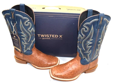 Twisted X Men's 13" Reserve 8.5 D Exotic Full-Quill Ostrich Western Boot Square - Image 1 of 4