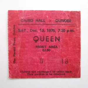 Queen Caird Hall Dundee Concert Ticket Stub UK Tour - Picture 1 of 4