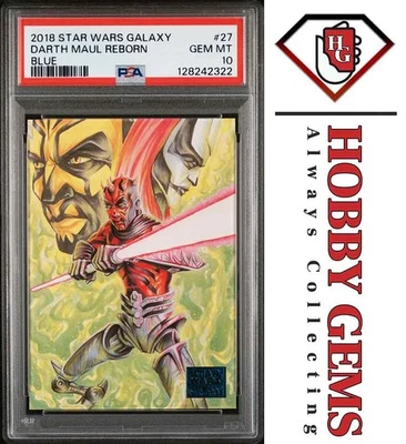 DARTH MAUL PSA 10 2018 Topps Star Wars Galaxy Reborn Blue #27 C2 - Image 1 of 2