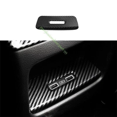 适用于本田 CR-V LX EX 2023-2024 碳纤维后 USB 插座充电器 保护套 装饰 — 第 1/4 张图片