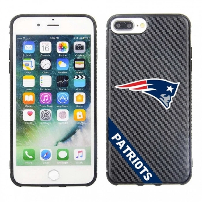 PBG NFL New England Patriots Carbon Case for iPhone 8 +, 7 +, 6 + & 6S + (5.5") - Image 1 of 1