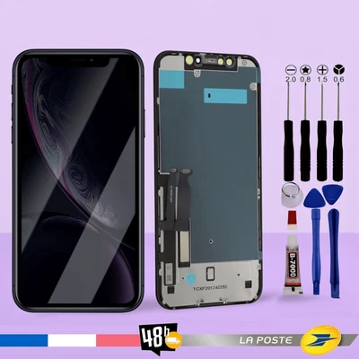 KOMI Ecran Complet iPhone XR LCD Vitre Tactile Compatible Châssis Kit outils + Colle