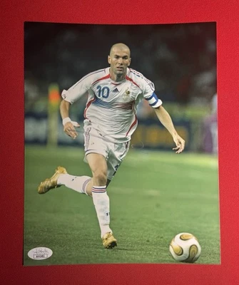 Foto 8x10 Zinedine Zidane Copa Mundial de Francia LEER CERTIFICADO DE AUTENTICIDAD JSA Foto 1 de 2