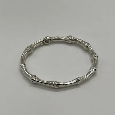 Vintage Tiffany & Co 1996 Sterling Silver 925 BAMBOO Bangle Bracelet Used Rare  - Image 1 of 4