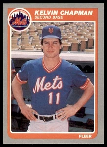 Fleer #75 1985 Kelvin Chapman RC Mets - Imagen 1 de 2