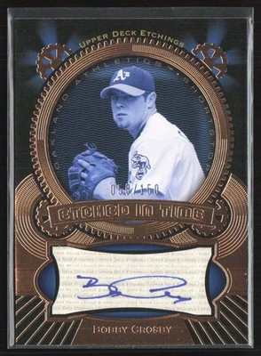 Bobby Crosby 2004 Upper Deck Etchings Etched in Time Auto /150 #ET-BC Oakland - Image 1 of 3