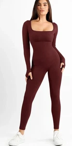 Popilush Shapewear Seamless Long Sleeve JumpsuitSize Small NWT - Picture 1 of 12