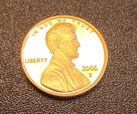 2006 S Proof Lincoln Cent - from Proof Set - Free Shipping Cover