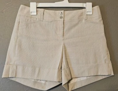 Шорты женские White House Black Market Blue Chino размер 2 высокая посадка 4 дюйма внутренний шов - Изображение 1 из 4