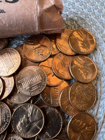 1966-P Lincoln Memorial Cent Roll (50 Coins) | MY FATHER LEFT THEM TO ME. ( WOW) Cover