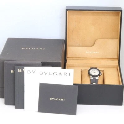 Bulgari DIAGONO DATE DG29SV Blanco Negro con Caja para Mujer Precio Muy Raro Foto 1 de 4