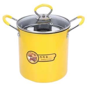 3L Mini Deep Fryer Pot Stainless Steel Japanese Frying Pot Oil Filter Rack Lid f - Picture 1 of 5