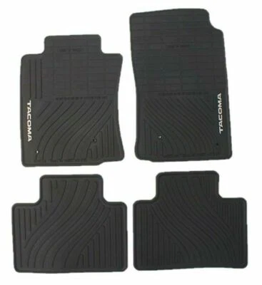 Alfombrillas de goma originales para todo tipo de clima Toyota Tacoma 2005-2011 cabina de acceso OEM Foto 1 de 2