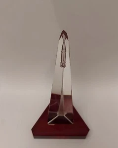 Vintage sehr selten 1961 Vostok 1 Weltraumrakete UdSSR Kristall Glas Obelisk Kosmos - Bild 1 von 24