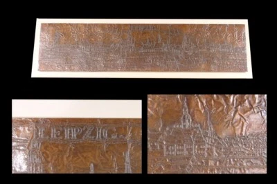 1 x großes Wandbild Leipzig 3D alt Vintage Kupfer 127cm x 35cm Deko - Bild 1 von 4