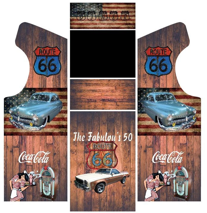 Stickers Borne Arcade - Modèle American Vintage - Photo 1/1