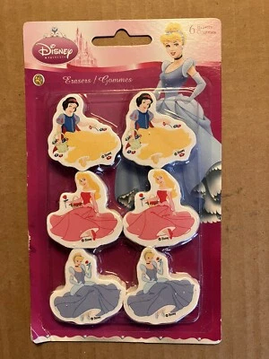 Gomas de borrar suministros de fiesta princesas Disney para niñas nuevas Foto 1 de 2