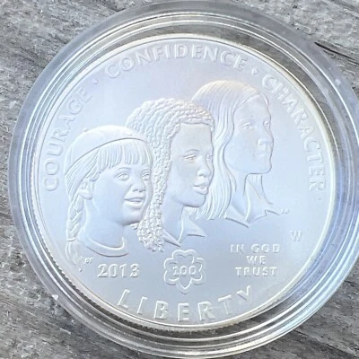 USA 2013-W Liberty Girl Scouts of America Centennial $1 Silver Dollar NC - Image 1 of 2