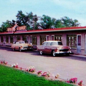 20th Century Motel Postcard Niagara Falls Bogdanovich Sterling Photos 50's Auto - Picture 1 of 3