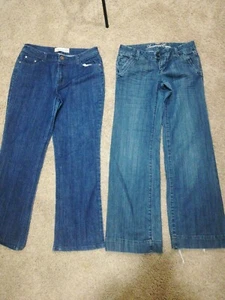 2 Pairs of Women's Jeans Size 8 American Eagle Faded Glory Bootcut - Picture 1 of 11