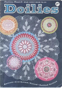 Vintage 1950 Floral Crochet Pattern  Doilies, all 18 patterns in one booklet 9 - Picture 1 of 18