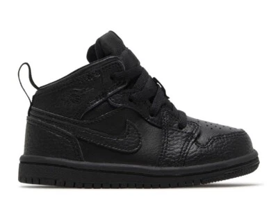 Nike Air Jordan 1 Talla Mediana 5C Triple Negro TD Niño Pequeño 640735 091 Nuevo Foto 1 de 4