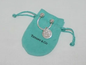 Tiffany & Co Silver Horse Shoe U Shaped Keychain Key Ring Circle Charm 925 - Picture 1 of 6