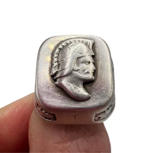 Rare USSR 875 Silver Gladiator Warrior Ring Men’s Jewelry Vintage Engraved S 9.5 - Picture 1 of 7