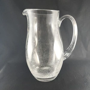 Robuster klarer Glas 9" hoher Getränkekrug Wirbel mit leichtem knisterndem Design - Bild 1 von 6