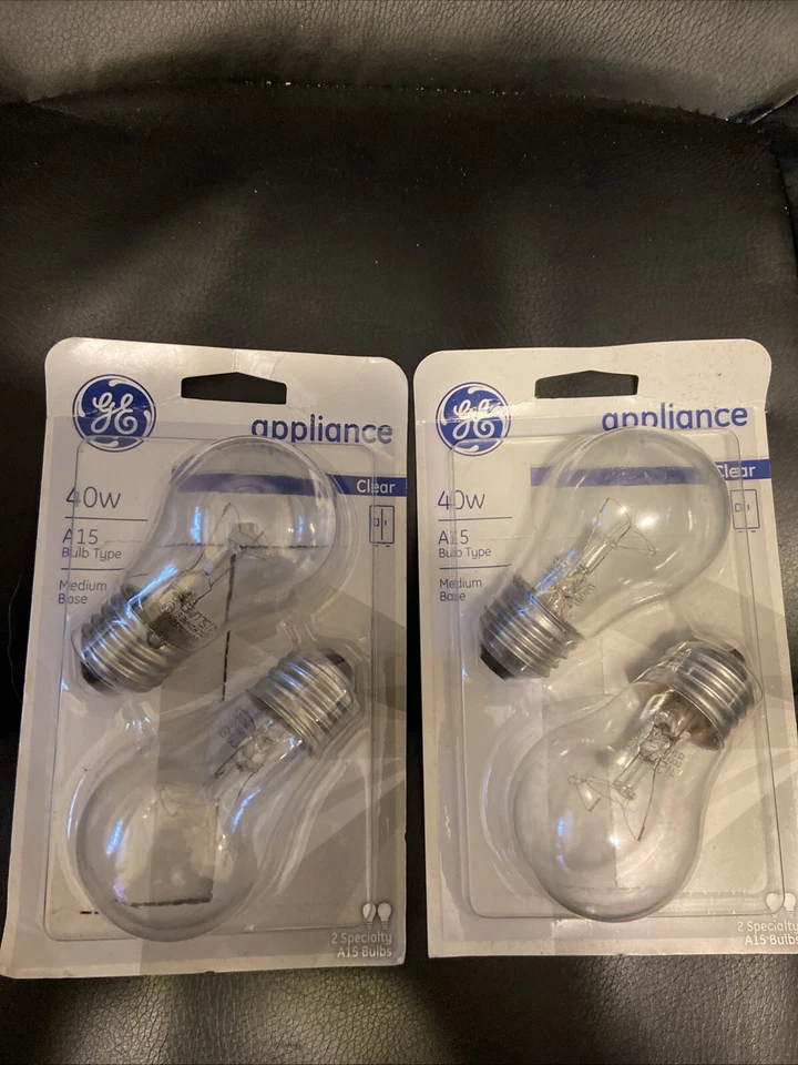 4 Pack GE 40-Watt, Appliance Bulb,  A15 Bulb Shape, QTY 4, 120-Volt - Image 1 of 1