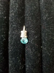 Sterling Silber Aquamarin Minenschliff Briolett Anhänger  - Bild 1 von 5