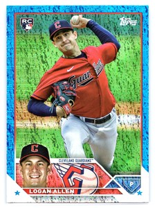 2023 Topps Update Series #US233 Blue Foil RC /999 Logan Allen  Guardians