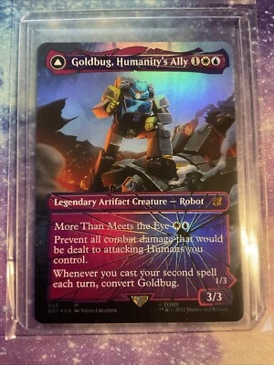 MTG - UB Transformers - Goldbug, Humanity's Ally - Shattered Glass Foil - NM - Image 1 of 2