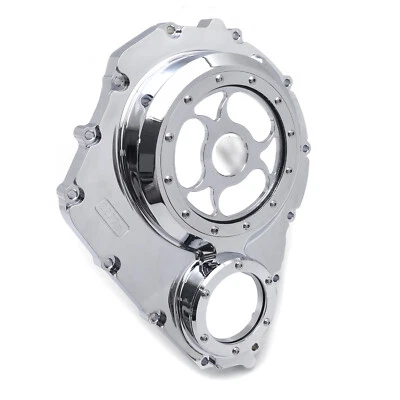 Tampa de embreagem de motor CNC cromada e transparente com gaxeta para Suzuki GSX-R 600/750 2006-2022 - Imagem 1 de 4