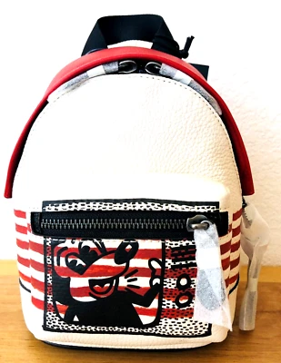Coach Disney Mickey Mouse X Keith Haring Academy West Mochila Bolso Cartera Foto 1 de 4