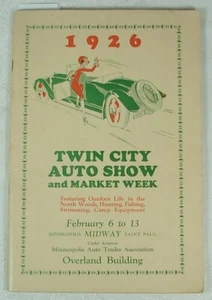 1926 TWIN CITY AUTO SHOW MINNEAPOLIS ST PAUL MINNESOTA PROGRAMM SCHÖNE ANZEIGEN - Bild 1 von 8