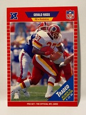 1989 Pro Set Gerald Riggs Washington Redskins Traded Banner NHL Card #483