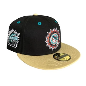 New Era 59Fifty Miami Florida Marlins 1993 Inaugural Year Fitted Hat Size 7 1/4 - Picture 1 of 6