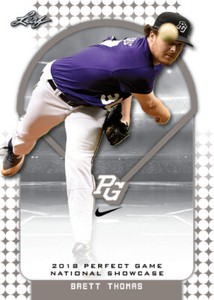 10-Count Lot Brett Thomas 2018 Leaf Perfect Game NIKE All-American Rookies