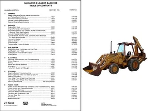 Case 580 SUPER E LOADER Backhoe Tractor Service Repair Manual CD --  580E - Picture 1 of 2