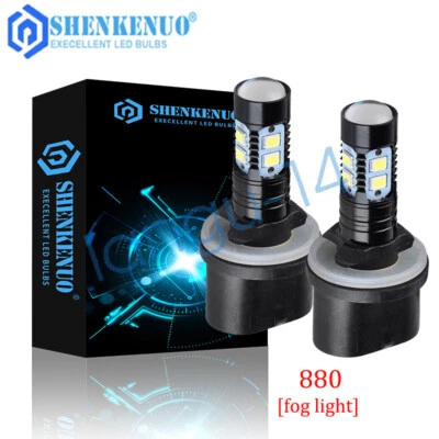 880 LED Fog Light Bulbs For Cadillac Escalade EXT 2002-2006 White 6000K Lamp - Image 1 of 4