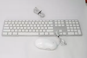 Apple Keyboard A1243 and Mouse Tested Cosmetic Damage - Picture 1 of 6