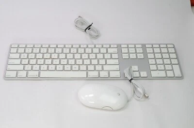 Apple Keyboard A1243 and Mouse Tested Cosmetic Damage - Image 1 of 4