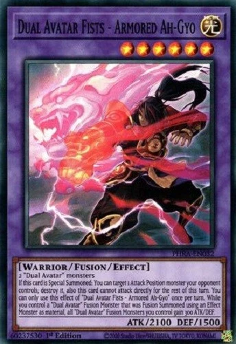 Dual Avatar Fists - Armored Ah-Gyo PHRA-EN032 Super Rare 1st Ed Phantom Rage YGO - Image 1 of 1