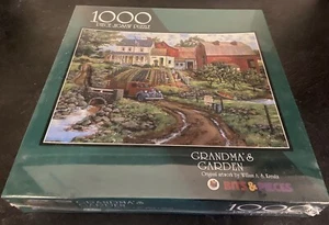 Bits & Pieces Grandma’s Garden 1000 Pc Vintage Puzzle New Sealed Box Farm Garden - Picture 1 of 6
