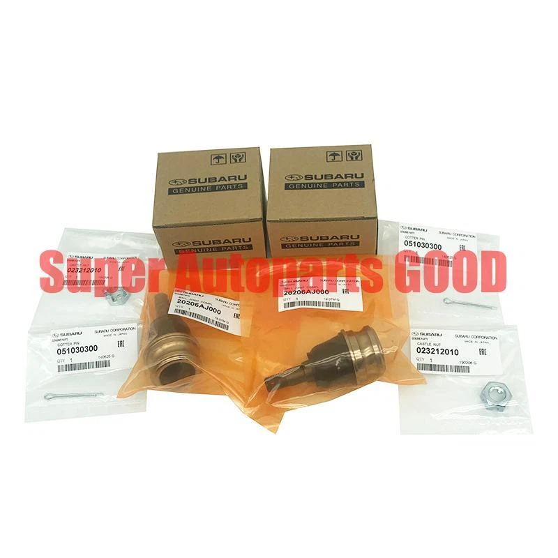 Juego de 2 rótulas inferiores delanteras y tuercas y pasadores Subaru 1990-18 2026AJ000 Foto 1 de 4